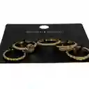 Set X5 Anillos Abstractos Style| Color Dorado - F1 21-0101053