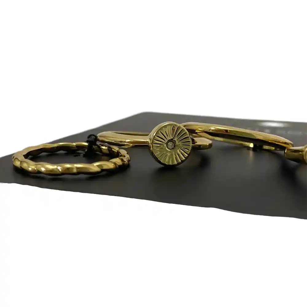 Set X5 Anillos Abstractos Style| Color Dorado - F1 21-0101053