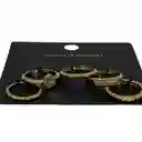 Set X5 Anillos Abstractos Style| Color Dorado - F1 21-0101053