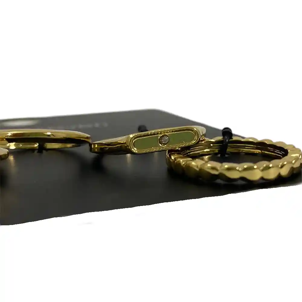 Set X5 Anillos Abstractos Style| Color Dorado - F1 21-0101053