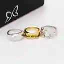 Set X3 Anillos Abstractos Trio Chicl Multicolor - Ani X3 | F1 21-0078833