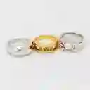 Set X3 Anillos Abstractos Trio Chicl Multicolor - Ani X3 | F1 21-0078833