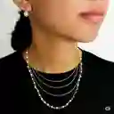Collar Y Aretes 3 En 1 Perlas Eternas Color Dorado Fi | D1 21-0090964