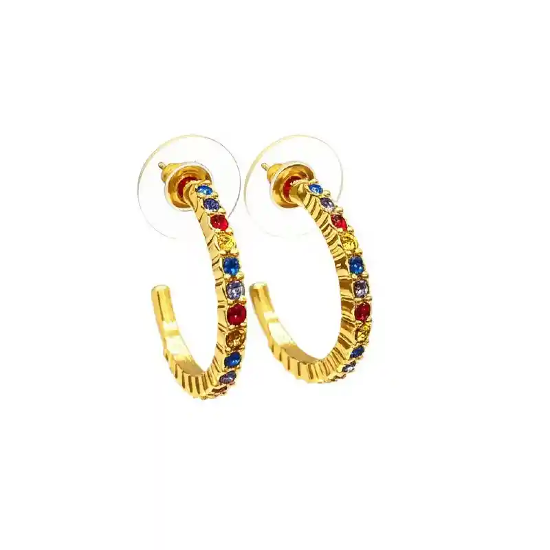 Aretes Abstractos Arcoiris Multicolor - A2 21-0093410
