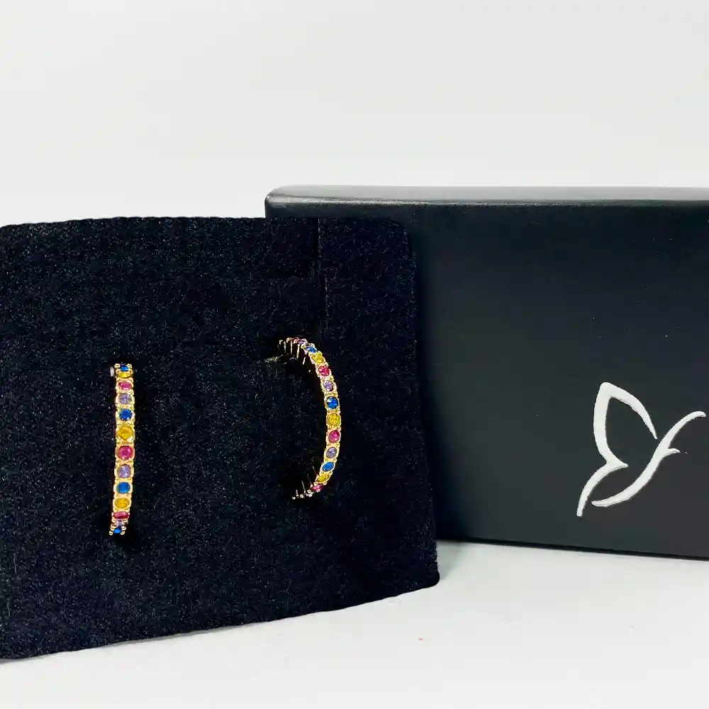 Aretes Abstractos Arcoiris Multicolor - A2 21-0093410
