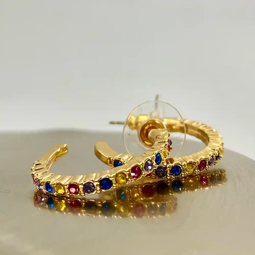 Aretes Abstractos Arcoiris Multicolor - A2 21-0093410