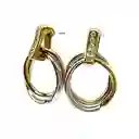 Aretes Abstractos Escencia Dual Color Dorado Y Plateado - A2 21-0084925