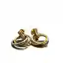 Aretes Abstractos Escencia Dual Color Dorado Y Plateado - A2 21-0084925