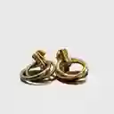 Aretes Abstractos Escencia Dual Color Dorado Y Plateado - A2 21-0084925