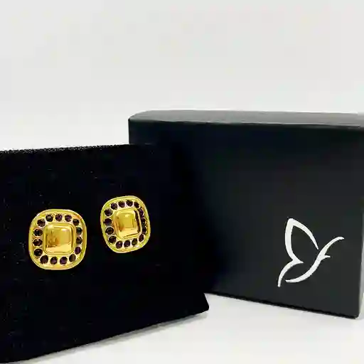 Aretes Brillo Salvaje Leopard Color Dorado - Are | A2 21-0076390