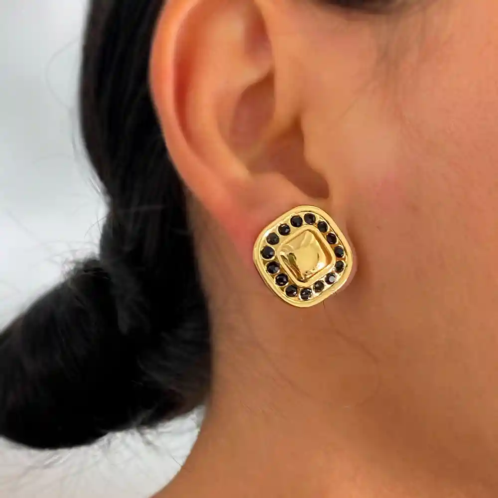 Aretes Brillo Salvaje Leopard Color Dorado - Are | A2 21-0076390