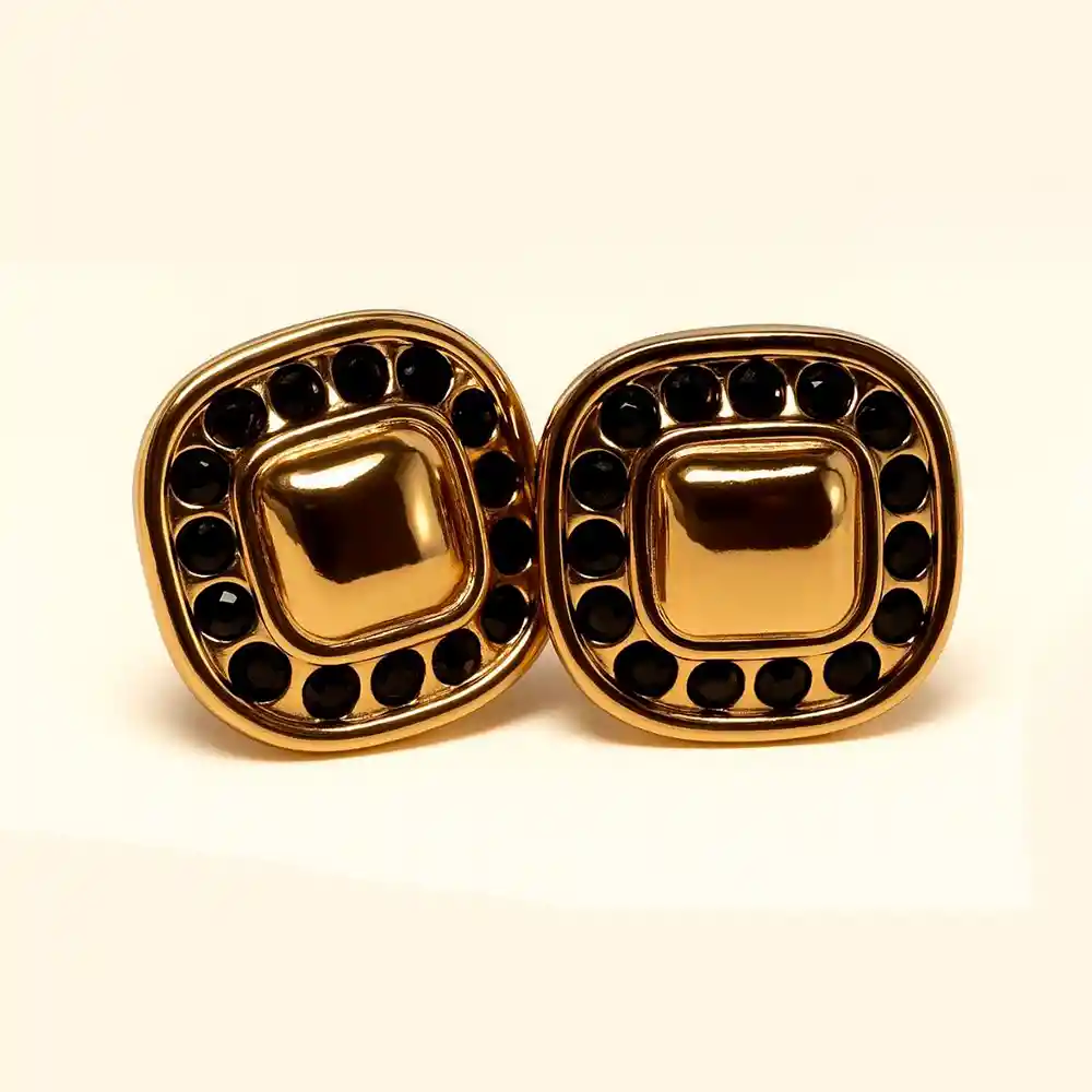 Aretes Brillo Salvaje Leopard Color Dorado - Are | A2 21-0076390