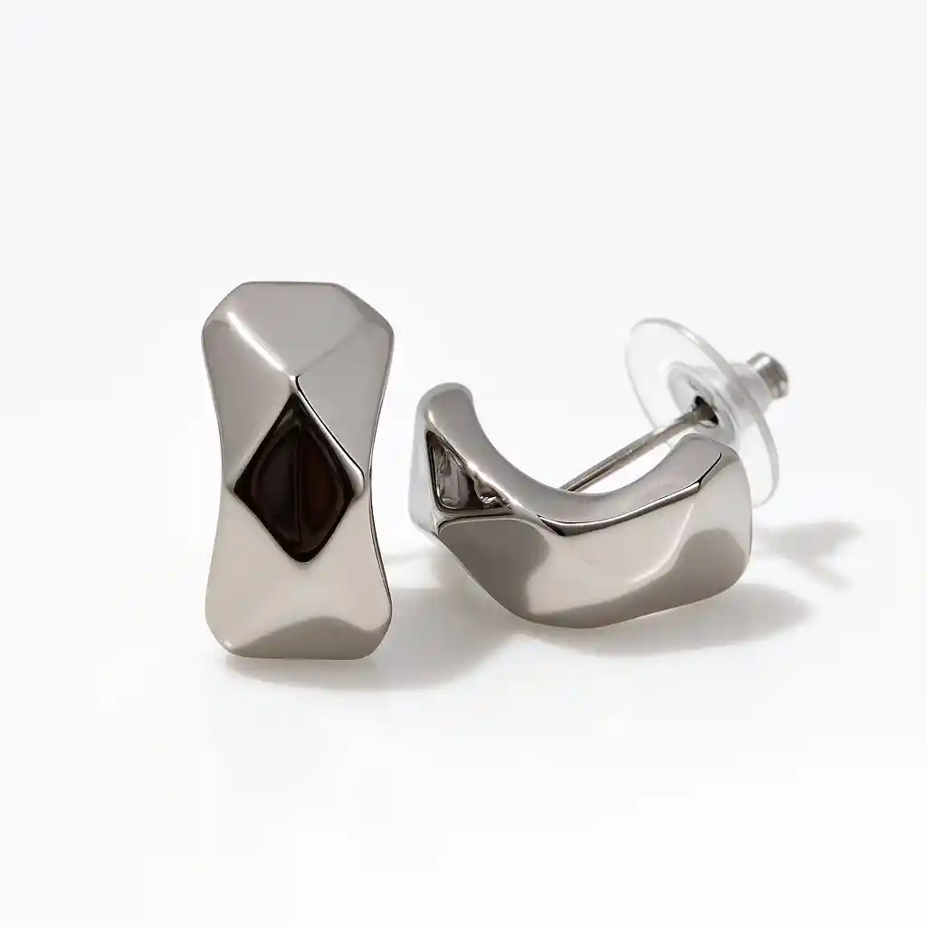 Aretes Plata Duo Color Color Plateado - Arg | A2 21-0075642