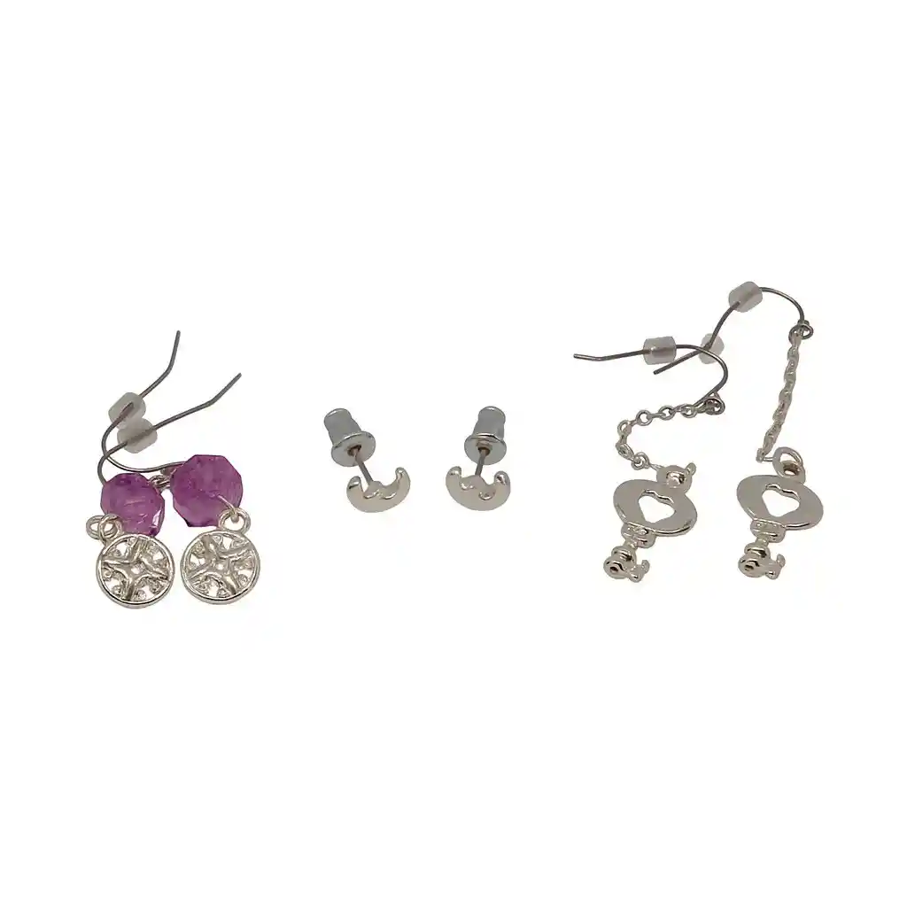 Aretes Fantasy Doce Brillos Set Love Garden Multicolor X12 - B1 21-0070730