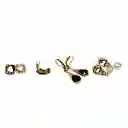 Aretes Elegantes Set X4 Brillo Eterno Color Dorado - B2 21-0085127