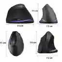 Mouse Vertical Bluetooth Inalámbrico Recargable Negro