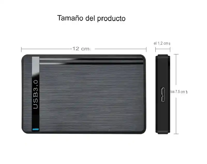 Estuche Para Hdd/ssd Sata 2.5 A Usb 3.0 Portátil