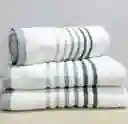 Toalla Hotelera 550 Gramos 70*1,30cm Fina - Blanca - Gris