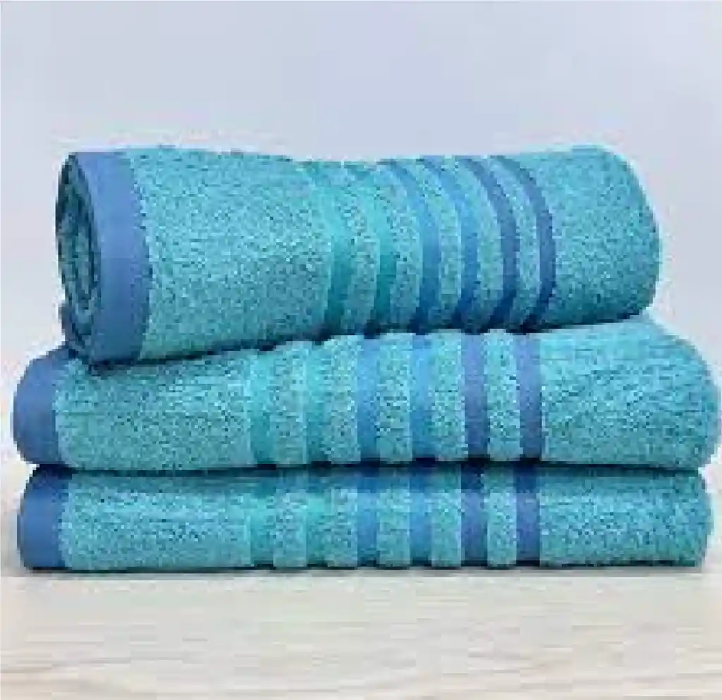 Toalla Hotelera 550 Gramos 70*1,30cm Fina - Blanca - Gris