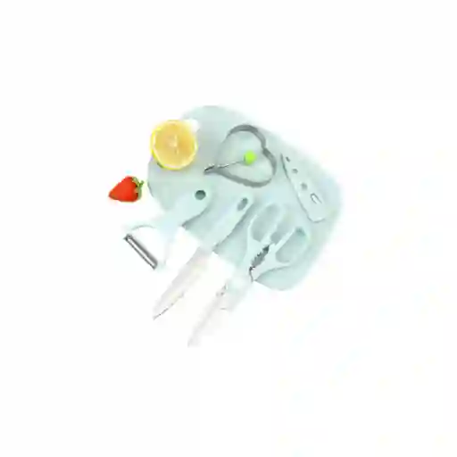 Set Cuchillos Utensilios Cocina Soporte Acrílico X6 Piezas