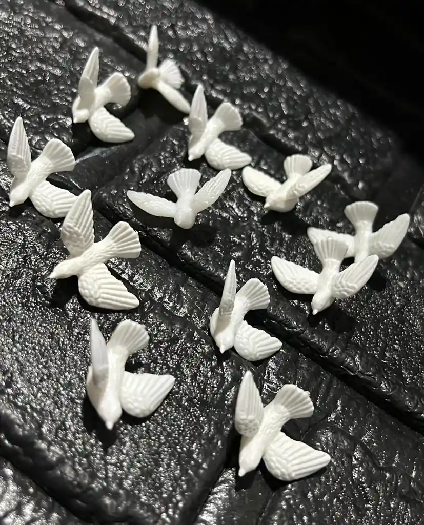 Animales Para Maqueta Palomas X12 Unidades Palomas X12 Unidades