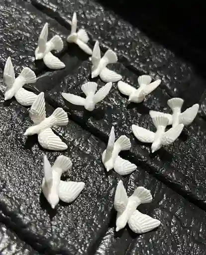 Animales Para Maqueta Palomas X12 Unidades Palomas X12 Unidades