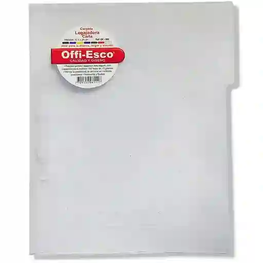 Carpeta Plástica Transparente Tamaño Carta