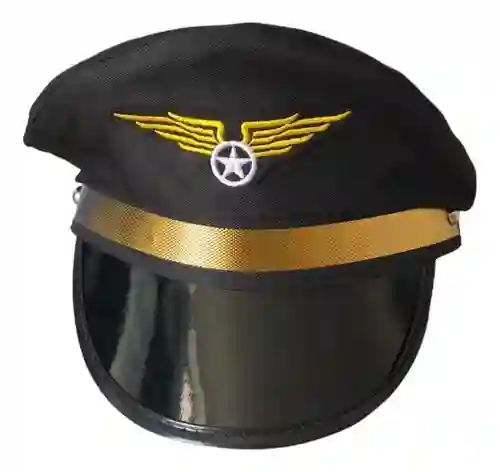 Sombrero De Piloto Negro
