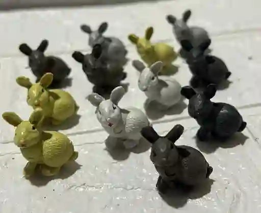 Animales Para Maqueta Conejos X12 Unidades Conejos X12 Unidades