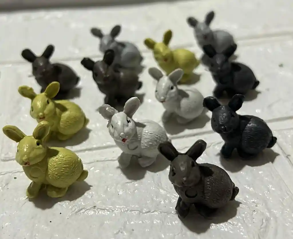 Animales Para Maqueta Conejos X12 Unidades Conejos X12 Unidades