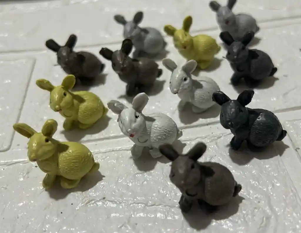 Animales Para Maqueta Conejos X12 Unidades Conejos X12 Unidades