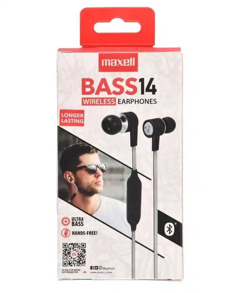 Audífonos Maxell Bluetooth Original Bass Bt14 Original Manoslibres