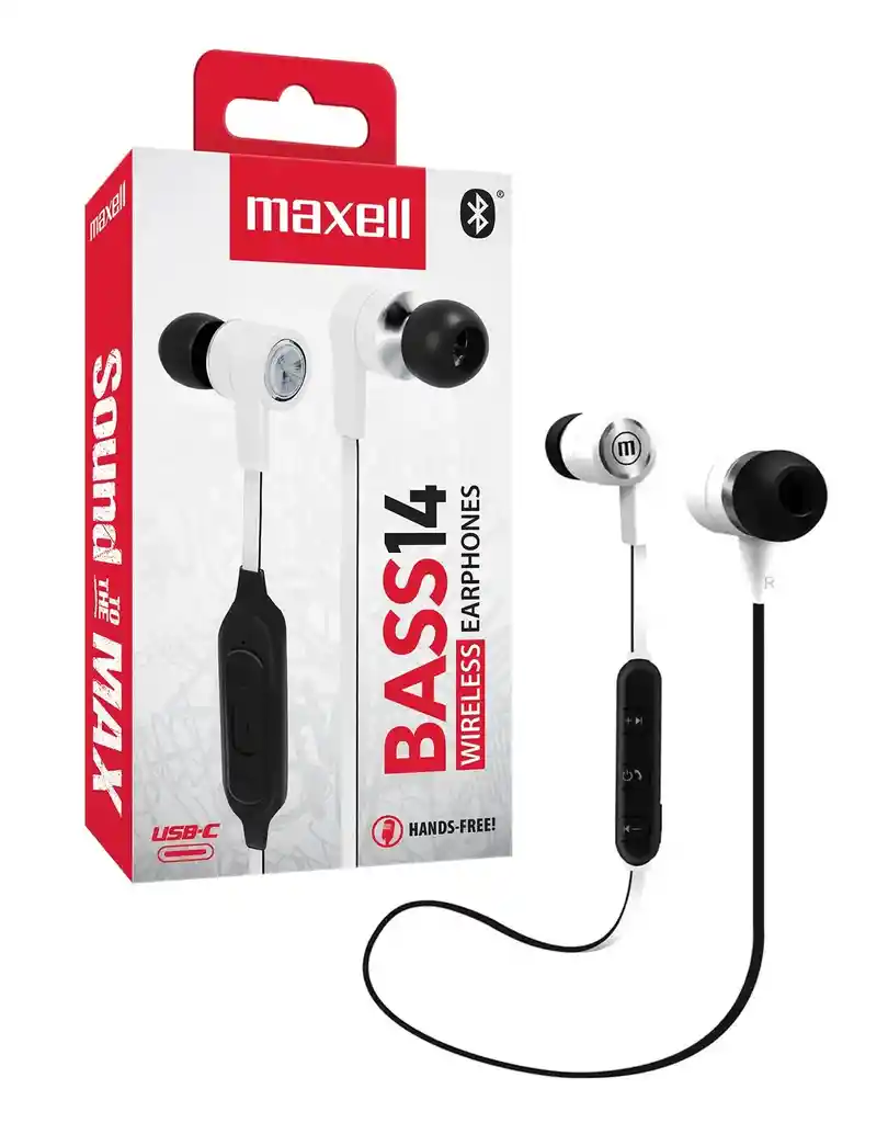 Audífonos Maxell Bluetooth Original Bass Bt14 Original Manoslibres