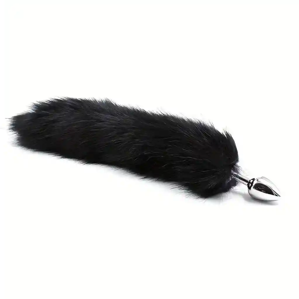 Plug Anal Cola De Zorro Black Disfraz Lencería Bondage Acostumbrador Anal