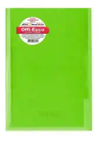 Carpeta Plástica Verde Claro , Tamaño Oficio