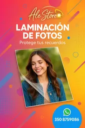 Laminación Tamaño Carta Full Color Laser X 1und