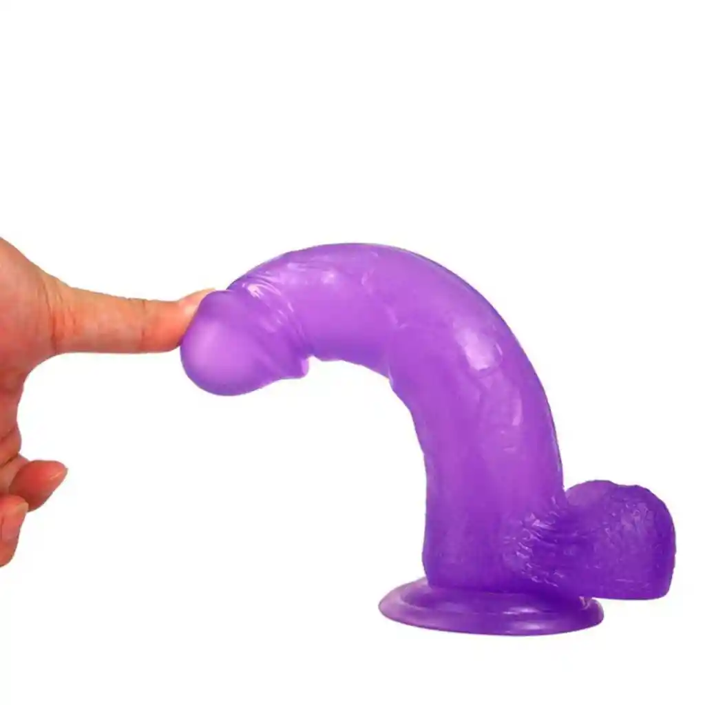 Dildo Jelly Stud Crystal Pink 20 Cm