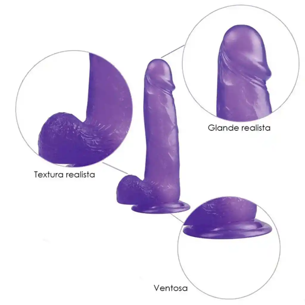 Dildo Jelly Stud Crystal Pink 20 Cm