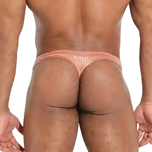 Talla L Classic Thong Perfect Tan Line Bañador Brasilera Hombre Oro Rosa Lycra Blokes