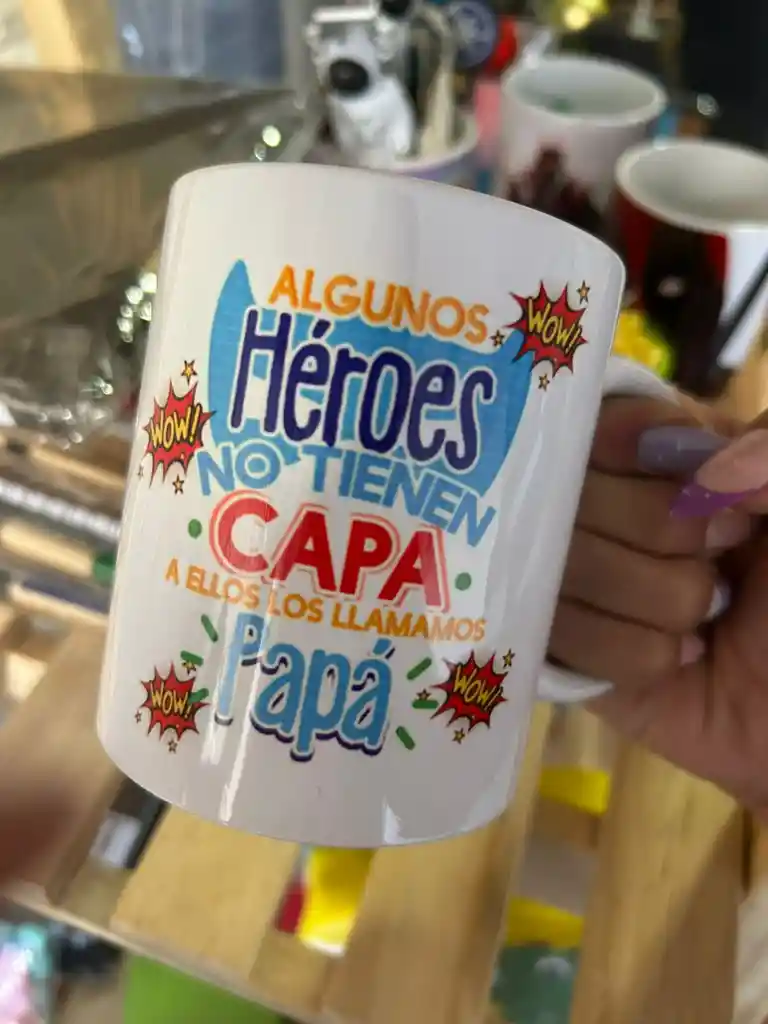 Mug Ceramica Heroe Con Capa Papá