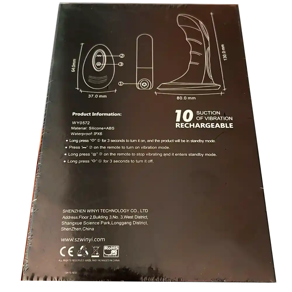 Vibrador Prostata Premium Orgasmo Masculino Prostatico Winyi Andrew Control Remoto High Quality Alta Calidad Silicona