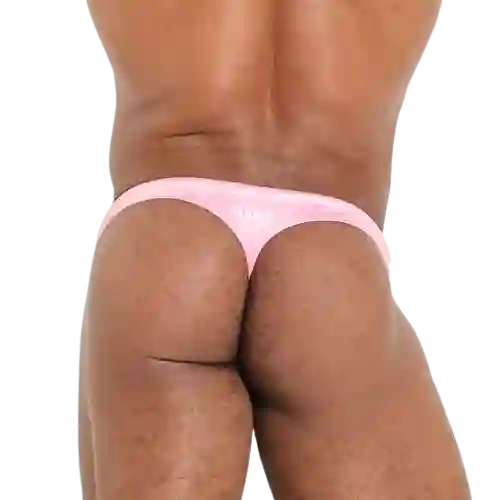Talla S Bronceo Tanga Swimwear Bañador Hilo Hombre Rosado Lycra Blokes