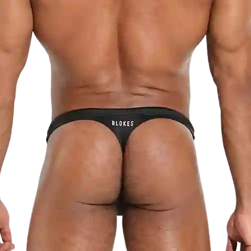 Talla 2xl Bronceo Tanga Swimwear Bañador Hilo Hombre Negro Lycra Blokes
