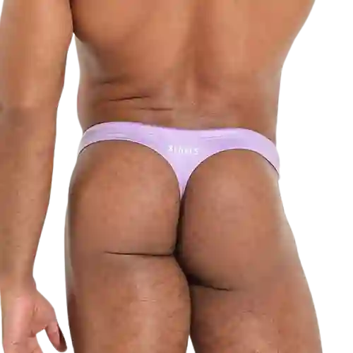 Talla L Bronceo Tanga Swimwear Bañador Hilo Hombre Lavanda Lila Lycra Blokes