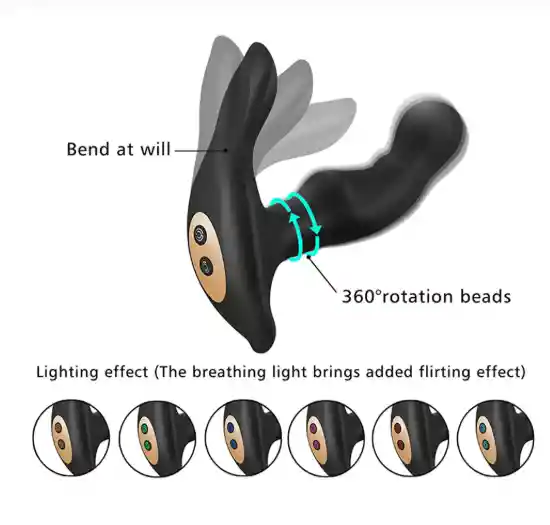 Vibrador Prostata Premium Orgasmo Masculino Prostatico Winyicharles Ii Control Remoto High Quality Alta Calidad Silicona