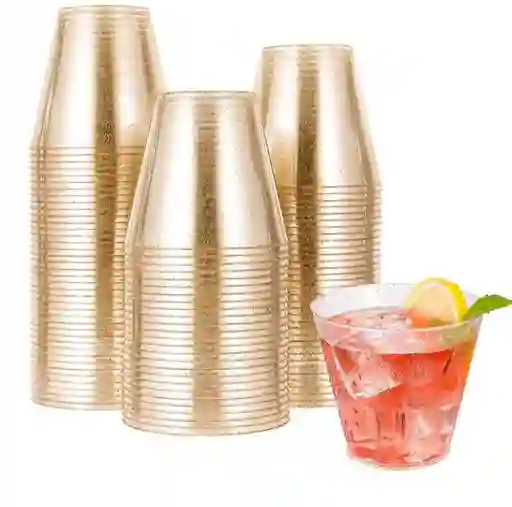 Vaso Escarchado Dorado 9 Onzas