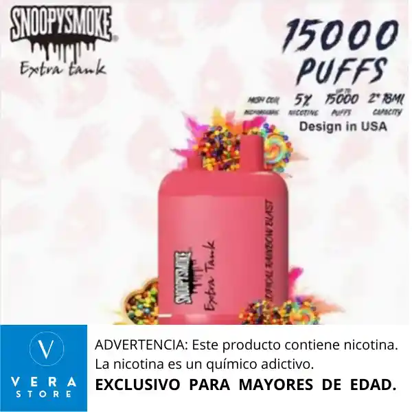 Vap Snoopysmoke - Tropical Rainbow Blast - 15.000 Puffs