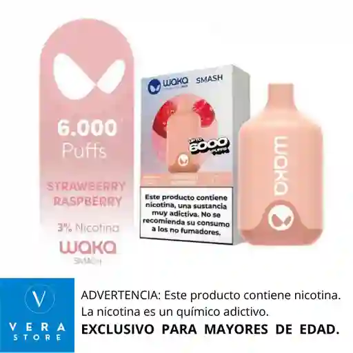 Vap Waka Smash - Strawberry Raspberry - 6.000 Puffs
