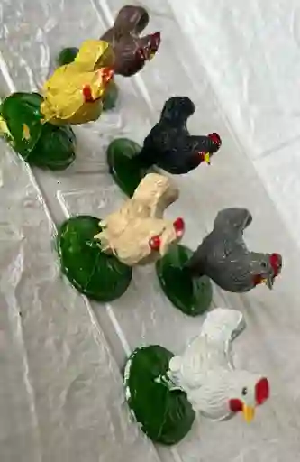 Animales Para Maqueta Gallinas X6 Unidades Gallinas X6 Unidades