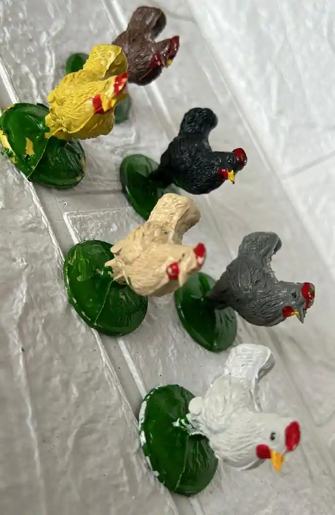 Animales Para Maqueta Gallinas X6 Unidades Gallinas X6 Unidades